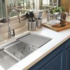 Nantucket Sinks 32In. Large Prep Station Single Bowl Undermount Stainless Steel Kitchen Sink with Accessories ZR-PS-3220-16